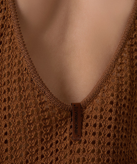 Abito Lungo HINNOMINATE In Maglia Traforata