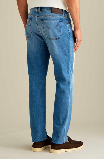 Jeans JECKERSON John Lavaggio Chiaro E Toppa Alcantara