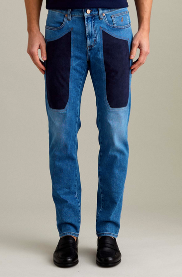 Jeans JECKERSON John Lavaggio Chiaro E Toppa Alcantara