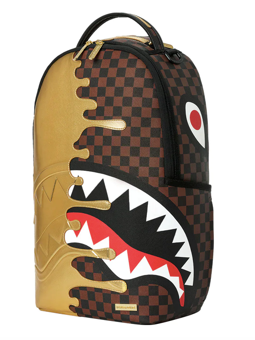 Zaino SPRAYGROUND SHARKS IN PARIS GOLD DRIP BACKPACK