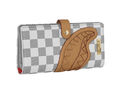 Portafoglio SPRAYGROUND EMBOSSED CREAM CHECK SINGLE FOLD WALLET