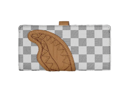 Portafoglio SPRAYGROUND EMBOSSED CREAM CHECK SINGLE FOLD WALLET