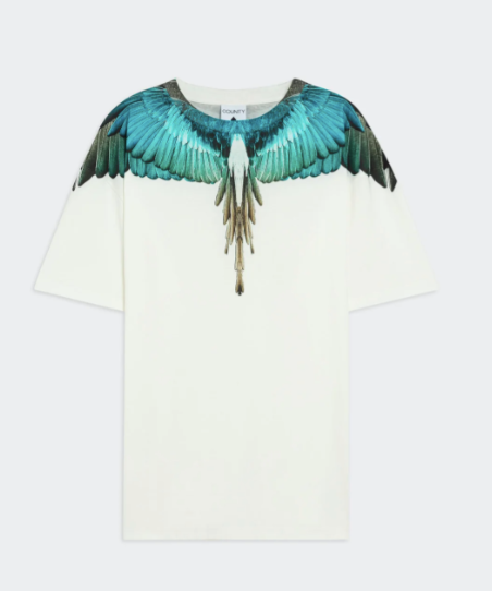 T-Shirt MARCELO BURLON Con Stampa Ali Aquila Azzurra