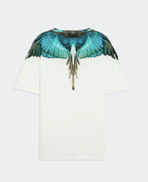T-Shirt MARCELO BURLON Con Stampa Ali Aquila Azzurra