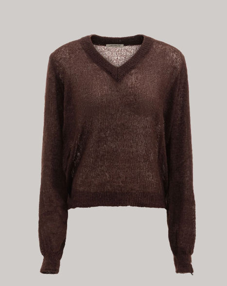 Maglia HINNOMINATE con scolllo a "v" in mohair