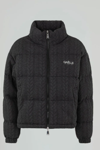 Bomber GAELLE PARIS  in maglia con ricamo logo lato cuore