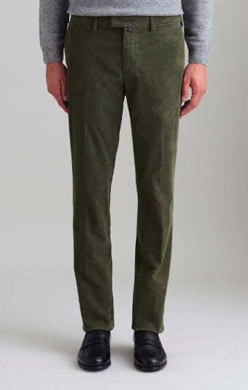Pantalone JECKERSON Chino veluto slim fit verde scuro