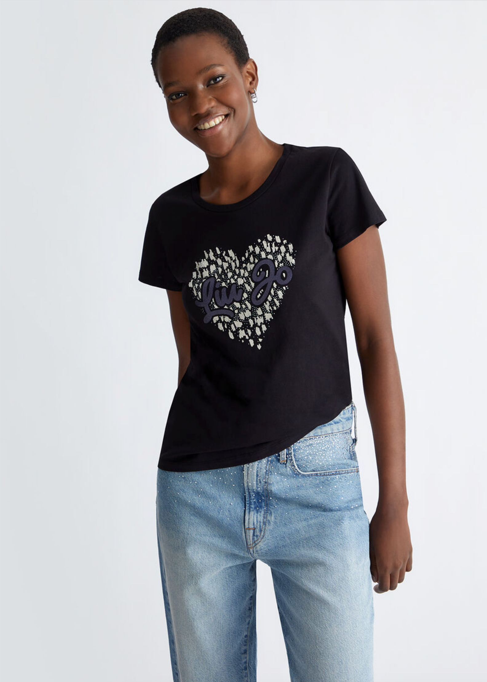 T-shirt LIUJO con stampa e strass