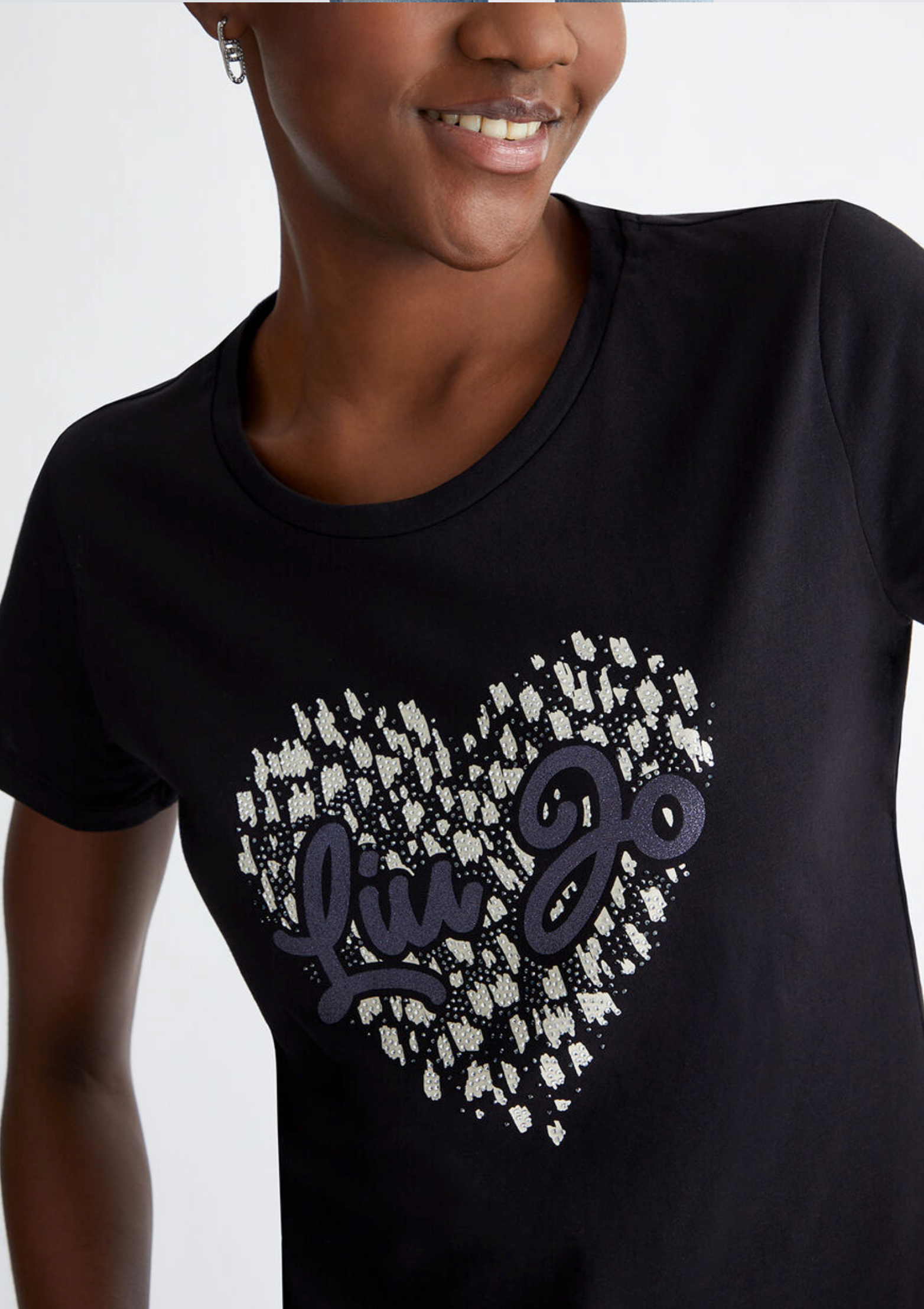 T-shirt LIUJO con stampa e strass