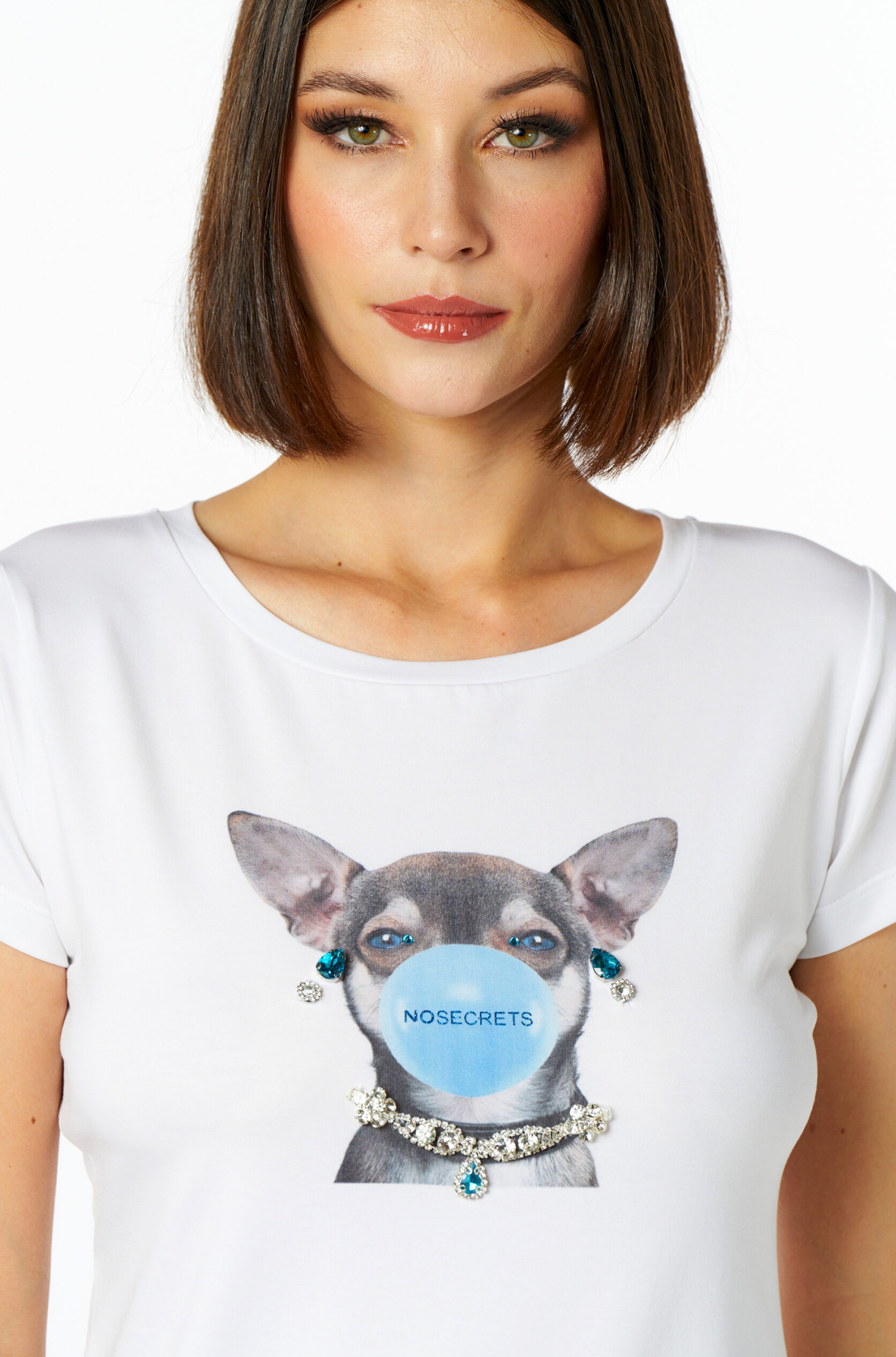 T-shirt NO SECRET stampa Chihuahua