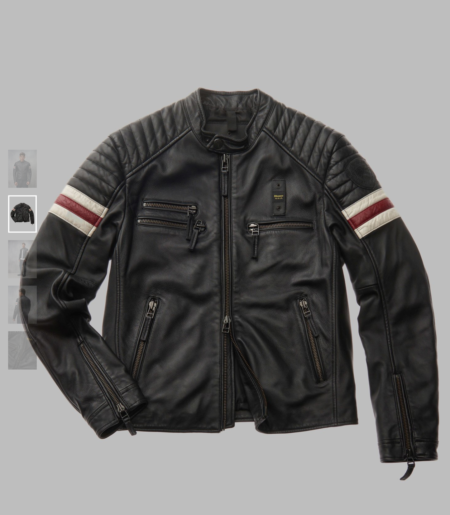 Biker in pelle BLAUER USA multitasche Akron