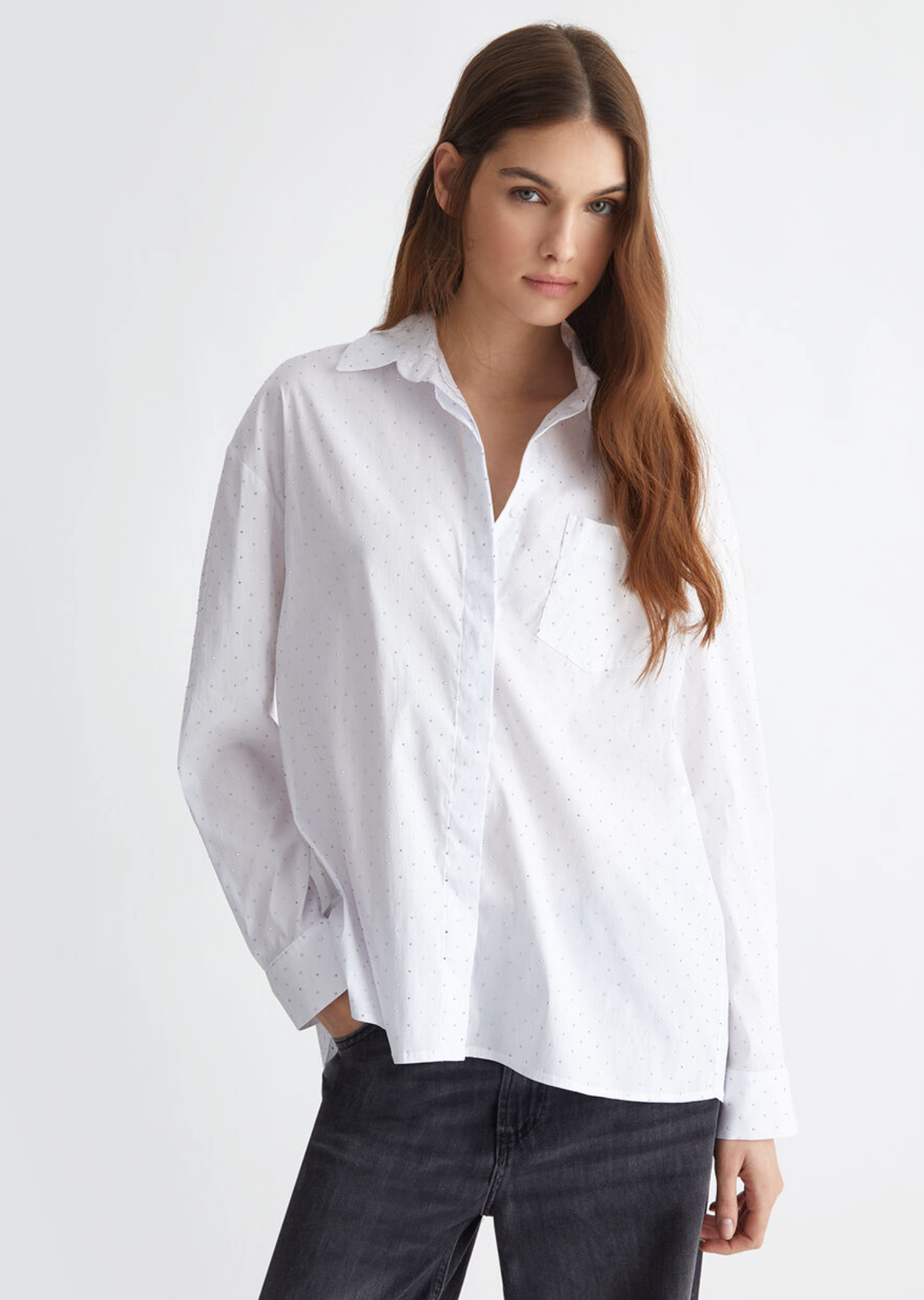 Camicia LIUJO over con mini borchie