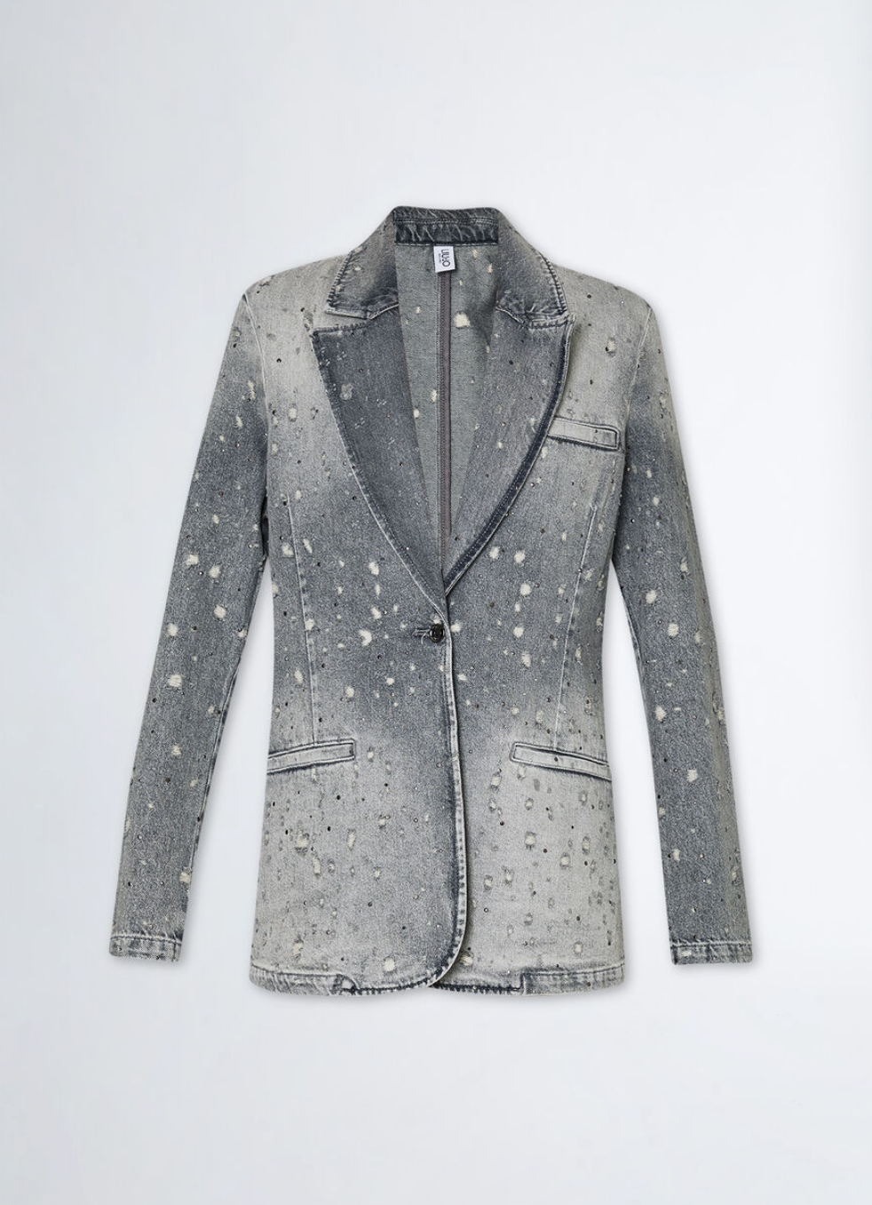 Blazer LIUJO in denim con strass