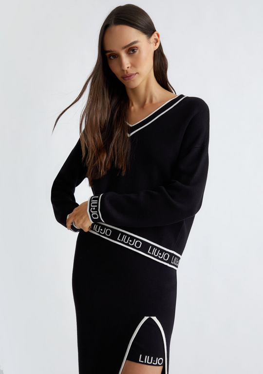 Maglia LIUJO in misto seta con logo