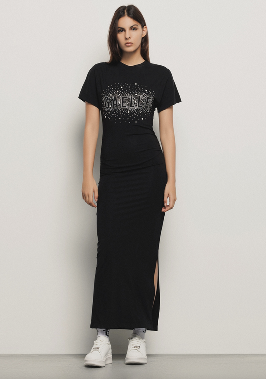 Abito GAELLE PARIS lungo girocollo con manica a kimono