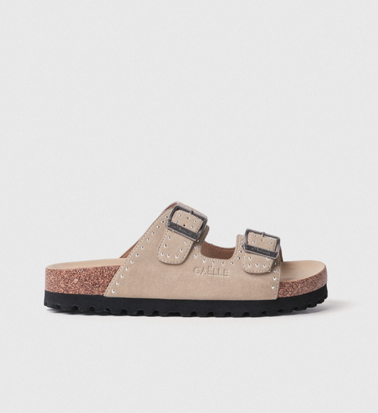 Sandalo GAELLE PARIS due fasce con borchie