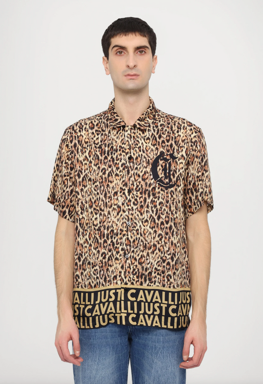 Camicia bowling JUST CAVALLI leopardata