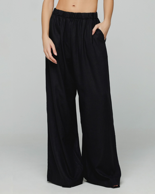 Pantalone  largo dritto HINNOMINATE in lino