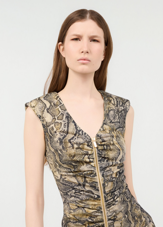 Mini Abito JUST CAVALLI Con Zip E Stampa Python