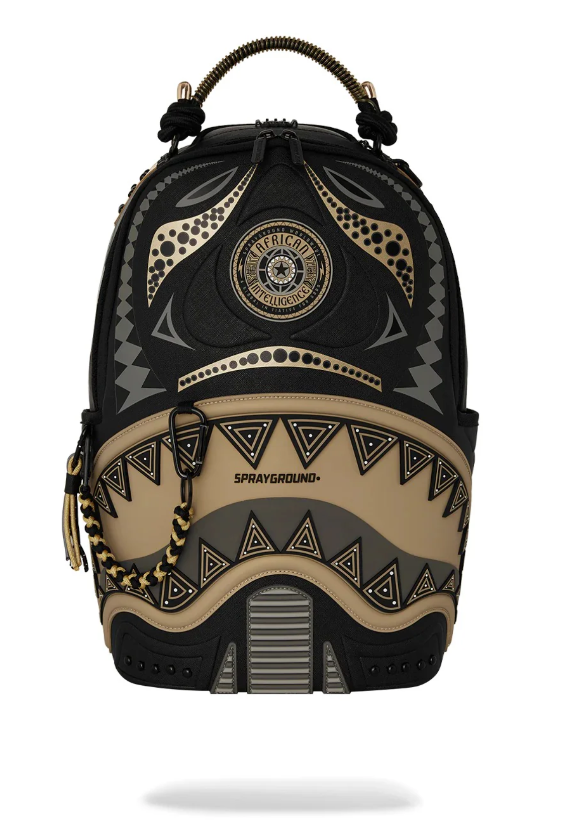 Zaino SPRAYGROUND AI WONDERLAND GOLD AND BLACK BACKPACK