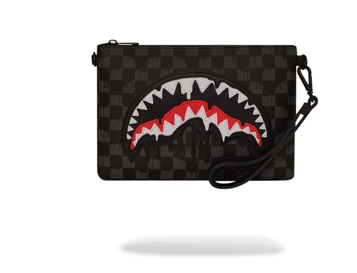 POCHETTE SPRAYGROUND DRIPPING SHARKS IN PARIS CROSSOVER CLUTCH
