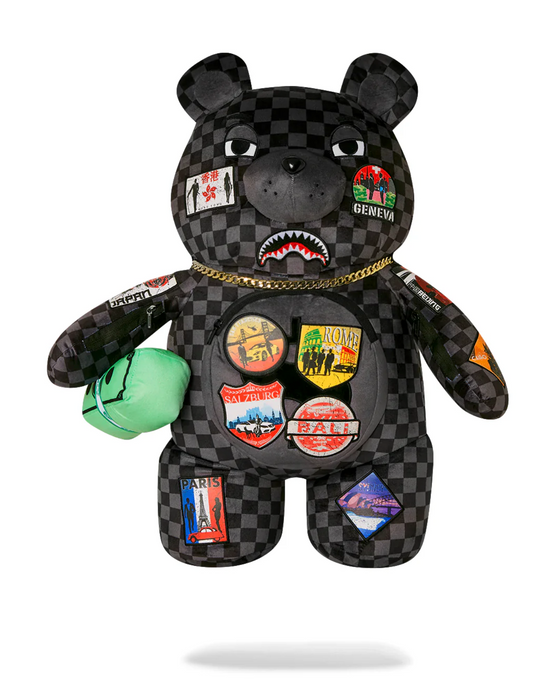 Zaino SPRAYGROUND GLOBAL MOGUL LOST TICKET MONEY BEAR