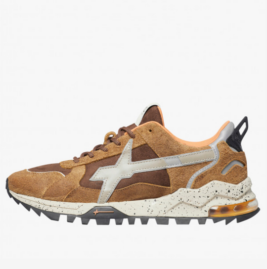 Sneaker W6YZ BREEZE in tessuto tecnico e suede - marrone