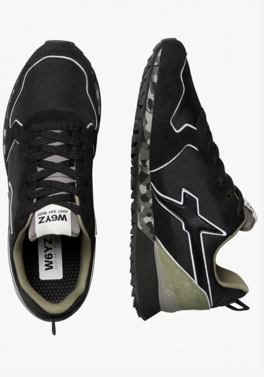 Sneaker W6YZ JET in tessuto tecnico e suede - nero-militare