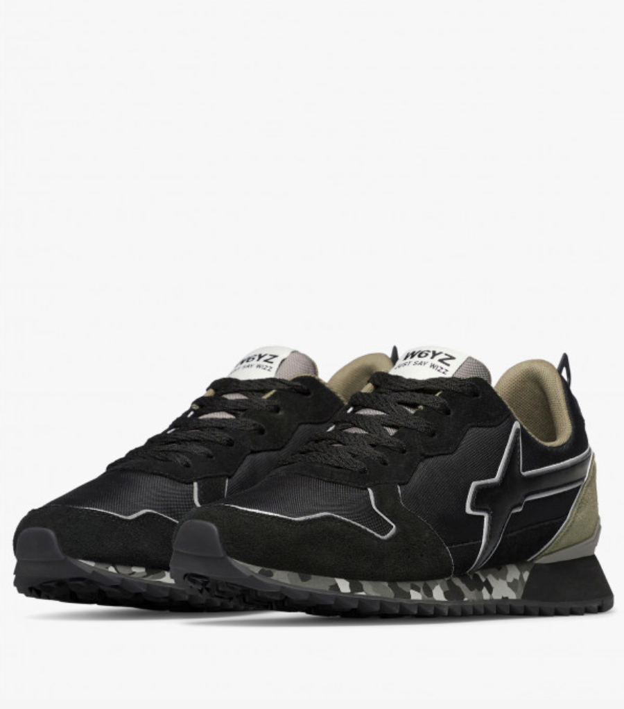 Sneaker W6YZ JET in tessuto tecnico e suede - nero-militare