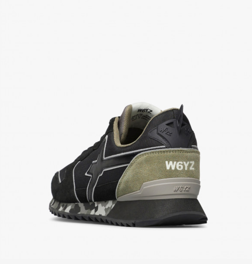 Sneaker W6YZ JET in tessuto tecnico e suede - nero-militare