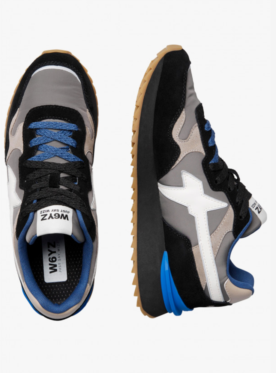 Sneaker W6YZ YAK in tessuto tecnico e suede - nero-grigio