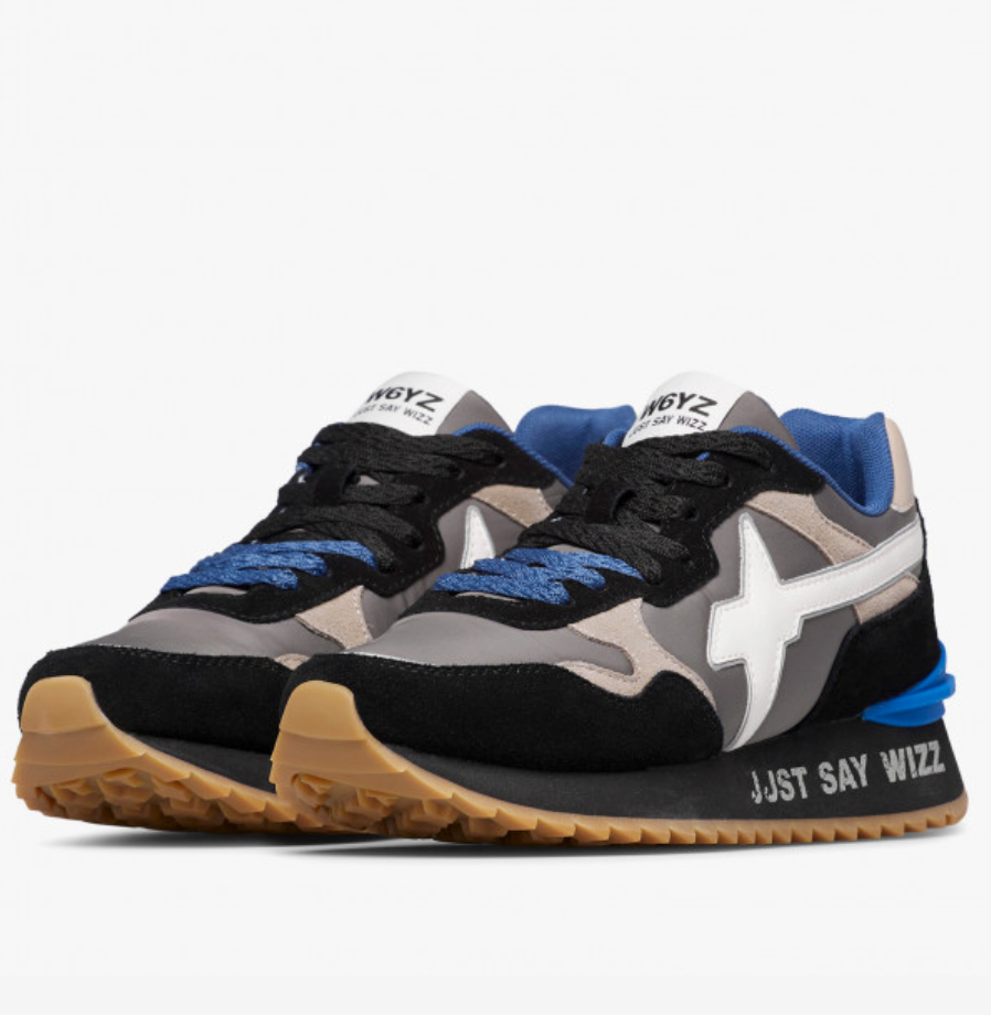 Sneaker W6YZ YAK in tessuto tecnico e suede - nero-grigio