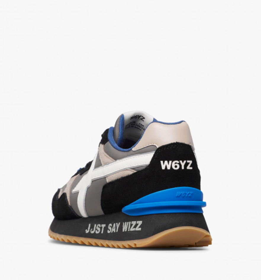 Sneaker W6YZ YAK in tessuto tecnico e suede - nero-grigio