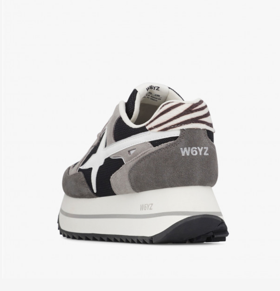 Sneaker W6YZ DEVA in tessuto tecnico e suede - antracite-nero