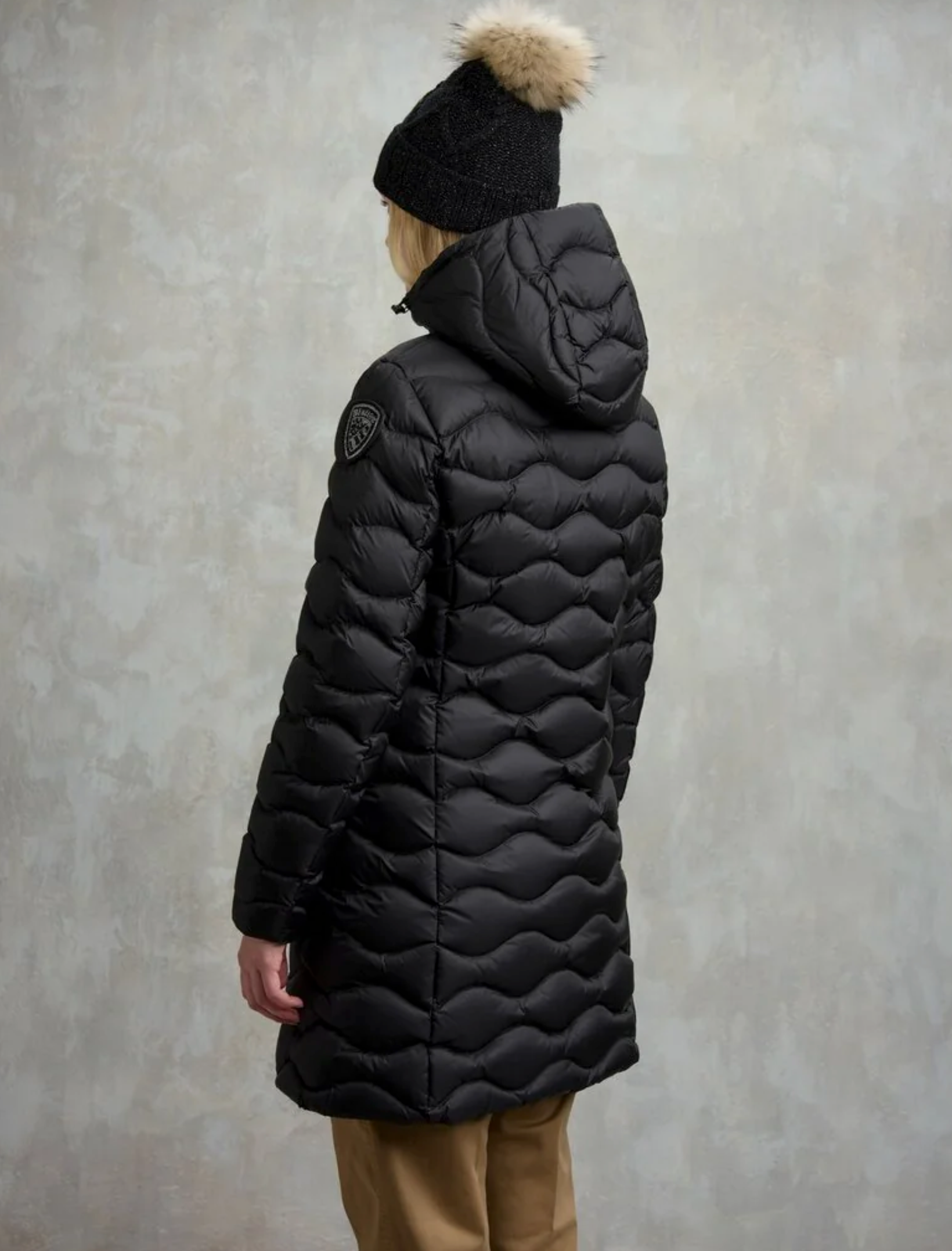 PIUMINO LUNGO BLAUER USA AD ONDE LYNE