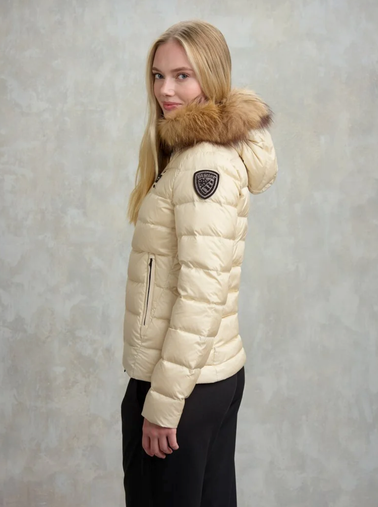 PIUMINO BLAUER USA A RIGHE ARCADIA