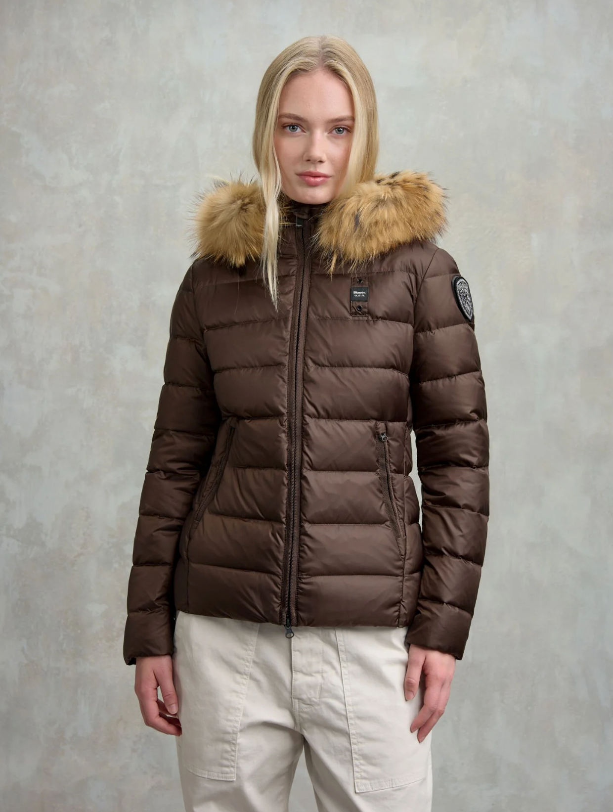 PIUMINO BLAUER USA A RIGHE ARCADIA