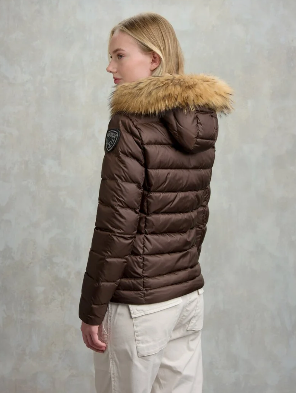 PIUMINO BLAUER USA A RIGHE ARCADIA