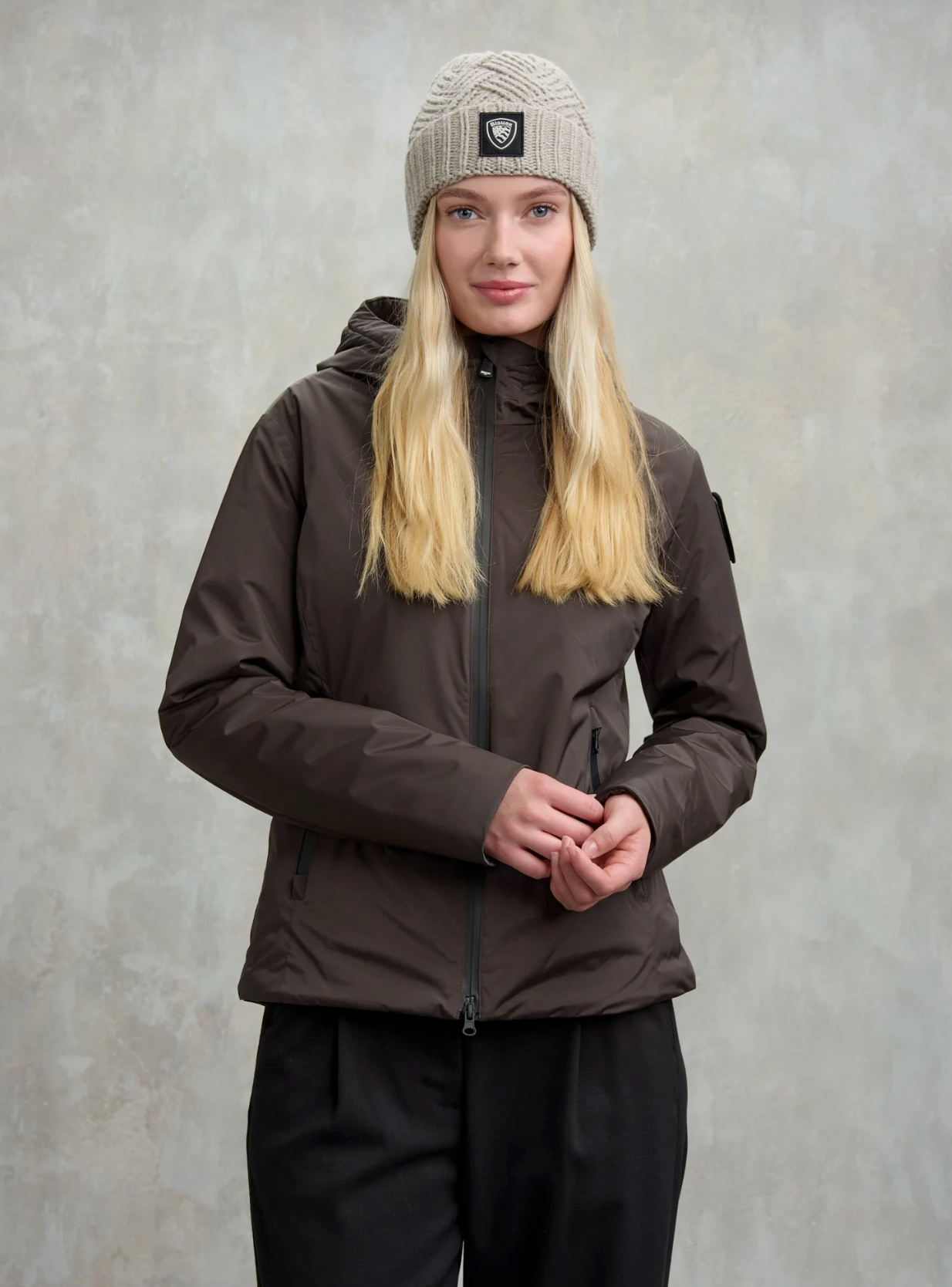 GIUBBETTO BLAUER USA CON INTENO IN ECO PELLICCIA ERIE