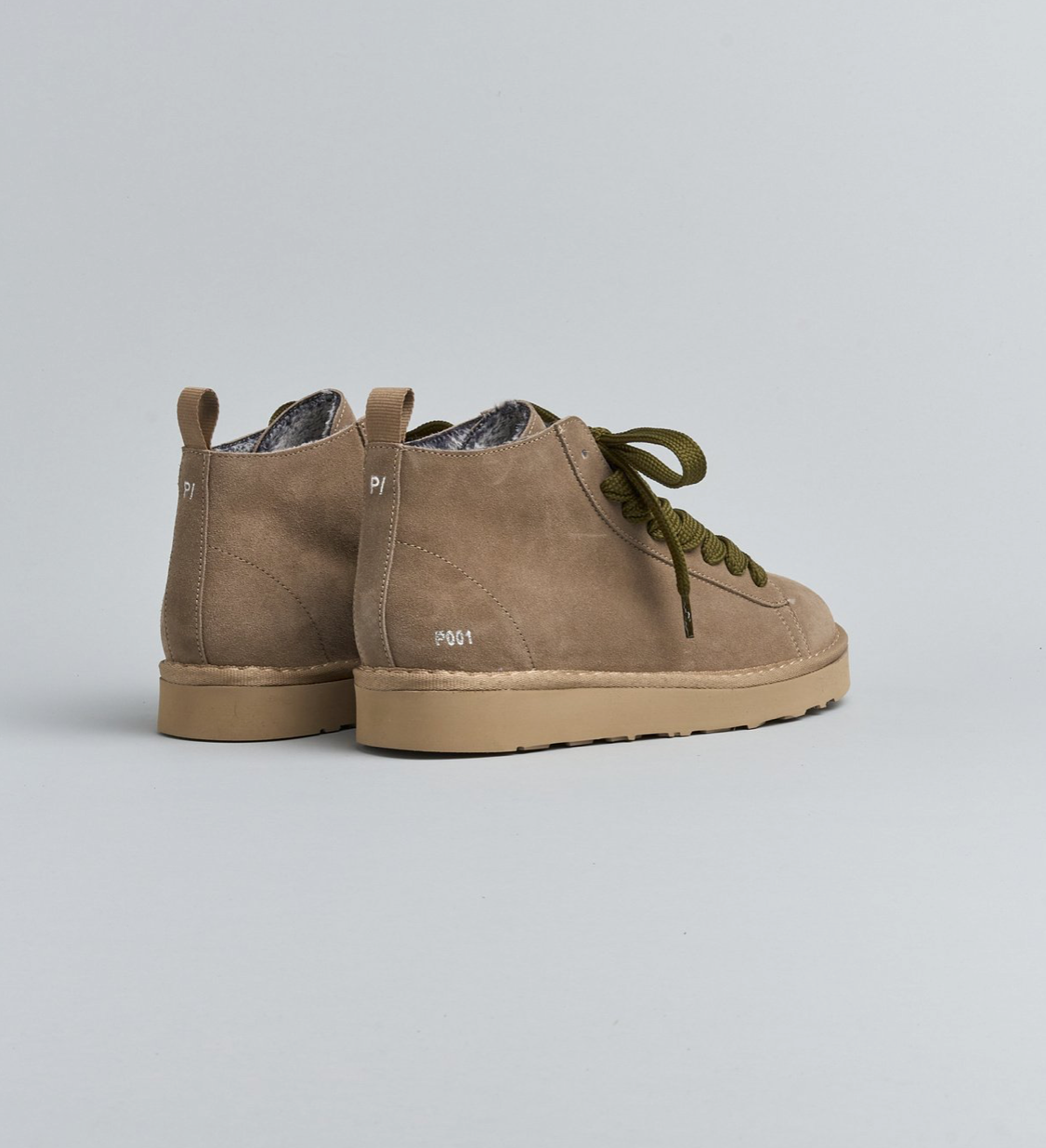 POLACCHINO PANCHIC N CAMOSCIO FODERATO IN FAUX FUR NOCE-MILITARE