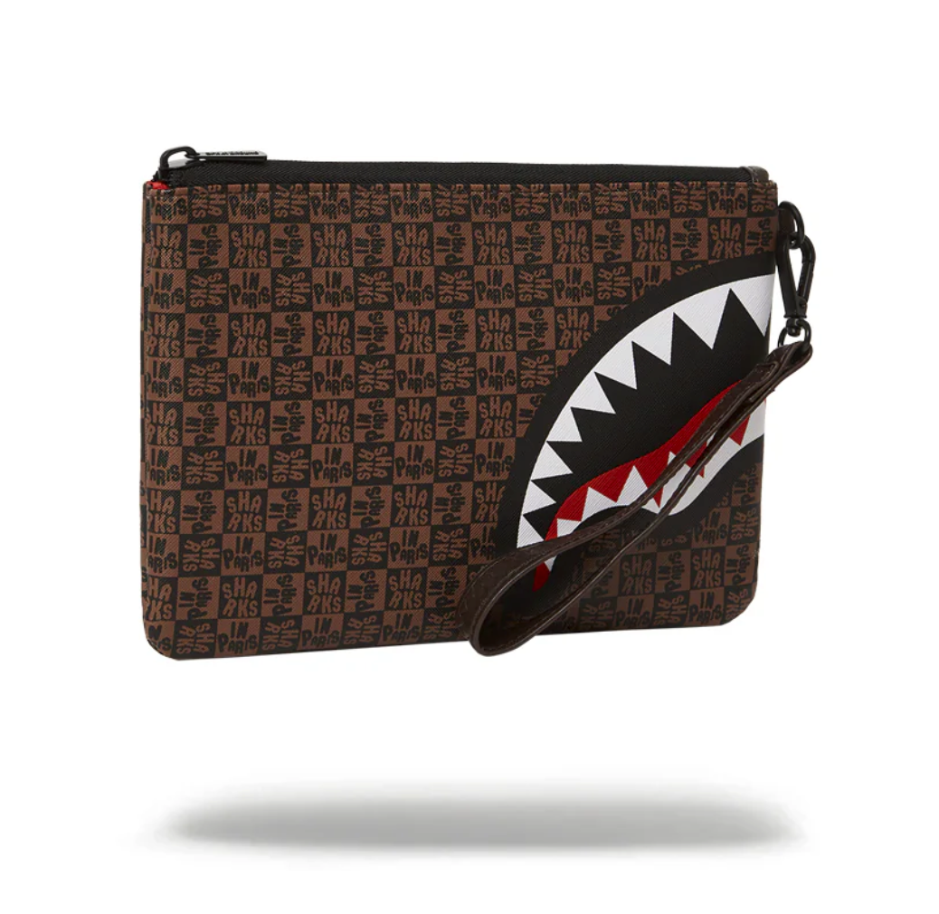 POCHETTE SPRAYGROUND SHARKS IN PARIS CHECK