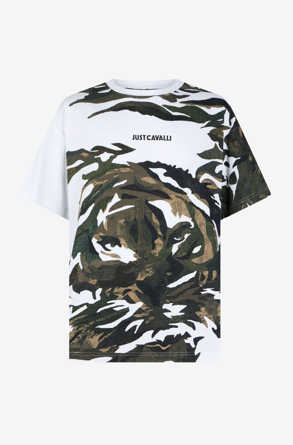 T-shirt JUST CAVALLI stampa Tiger Camu