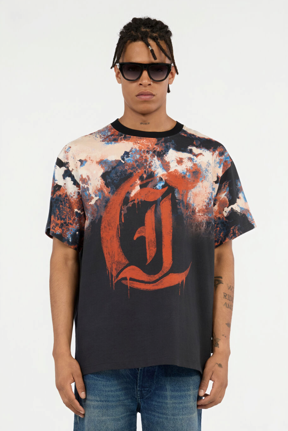 T-shirt JUST CAVALLI Stampa Rusty Stain