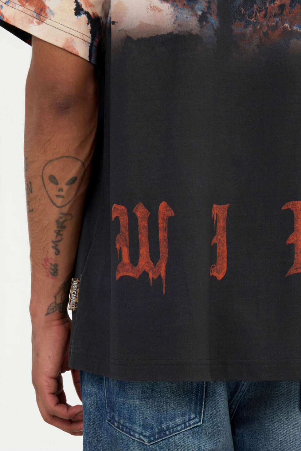 T-shirt JUST CAVALLI Stampa Rusty Stain