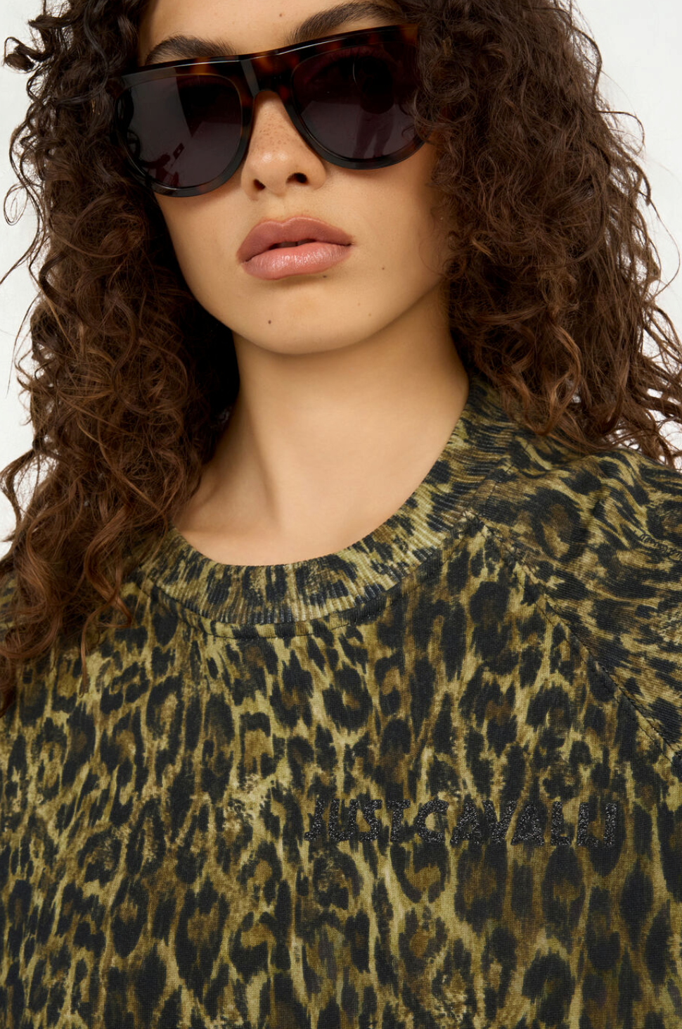 Felpa JUST CAVALLI Stampa Leopard