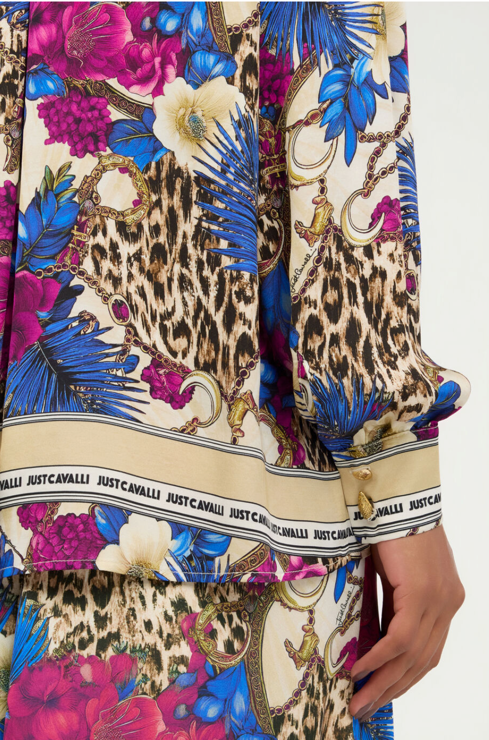 Camicia JUST CAVALLI Stampa Flower Leopard