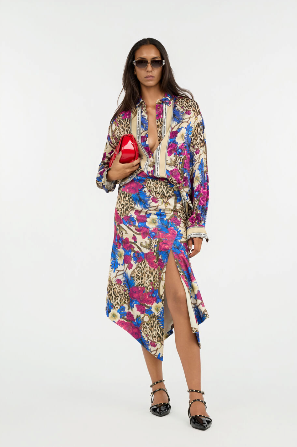 Camicia JUST CAVALLI Stampa Flower Leopard