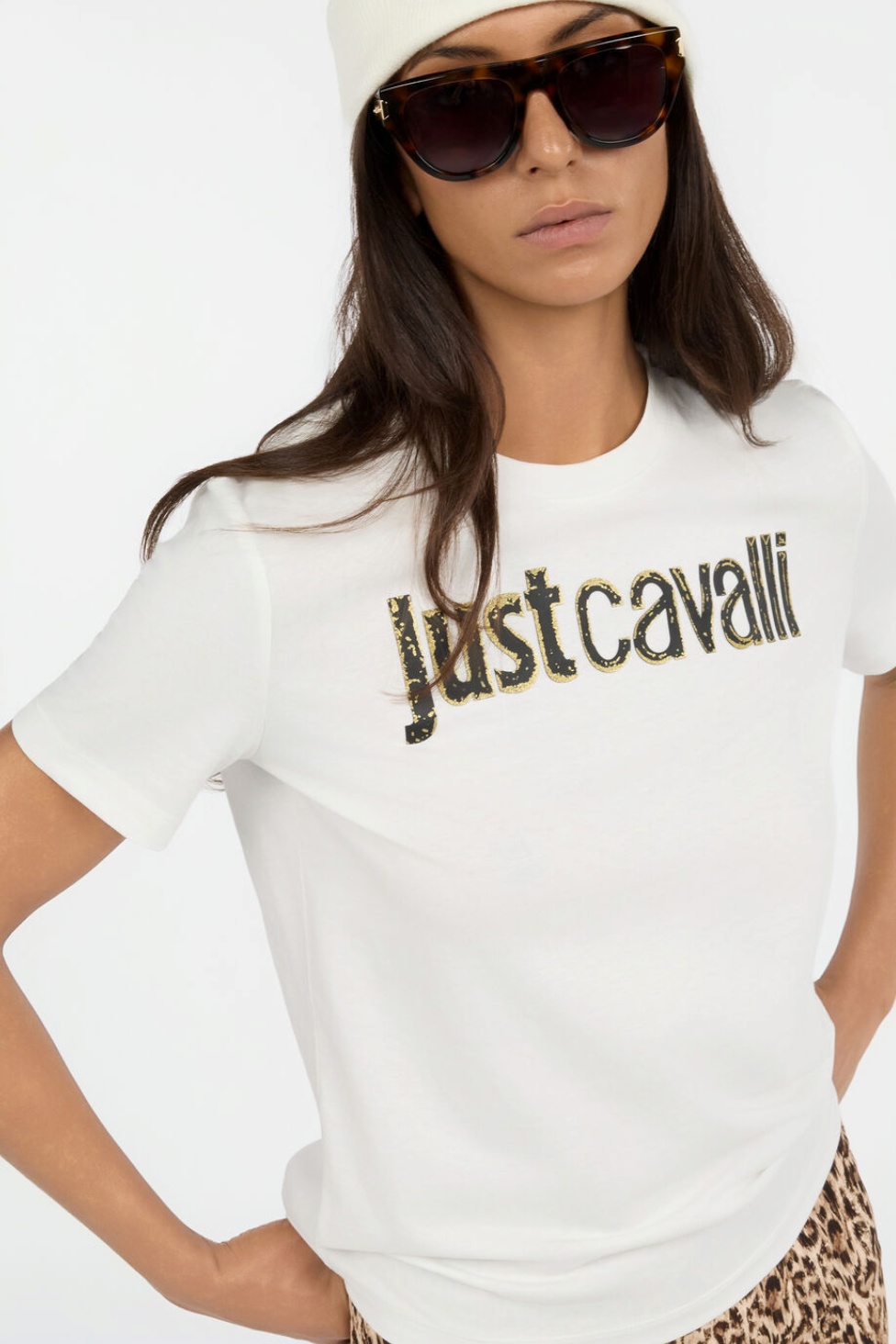 T-Shirt JUST CAVALLI Con Logo Ricamato
