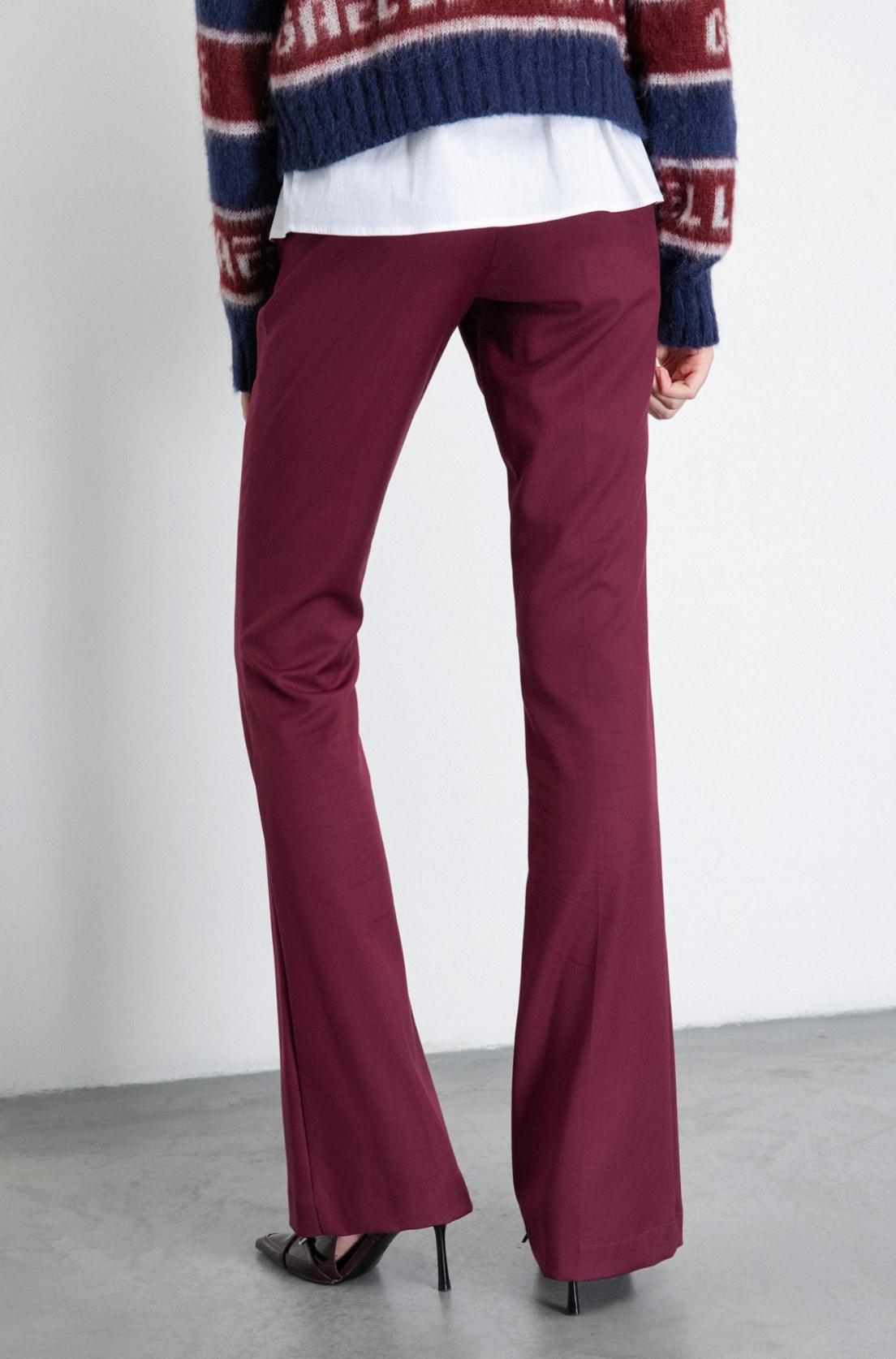 Pantalone GAELLE PARIS A Zampetta Con Morsetti Sui Fianchi