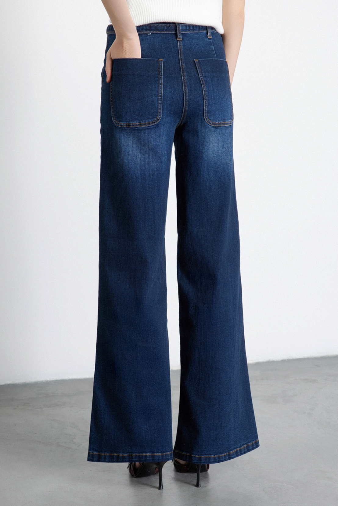 Pantalone GAELLE PARIS Palazzo In Denim